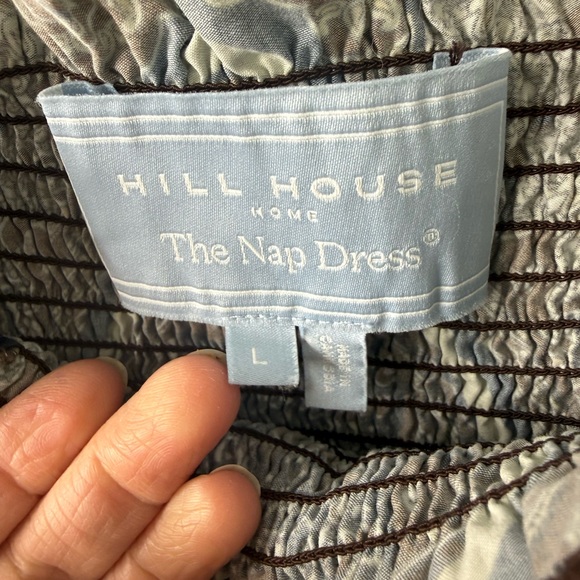 HILL HOUSE HOME The Ellie Nap Dress - Olive Equestrian Scarf Sz Large - Picture 9 of 16